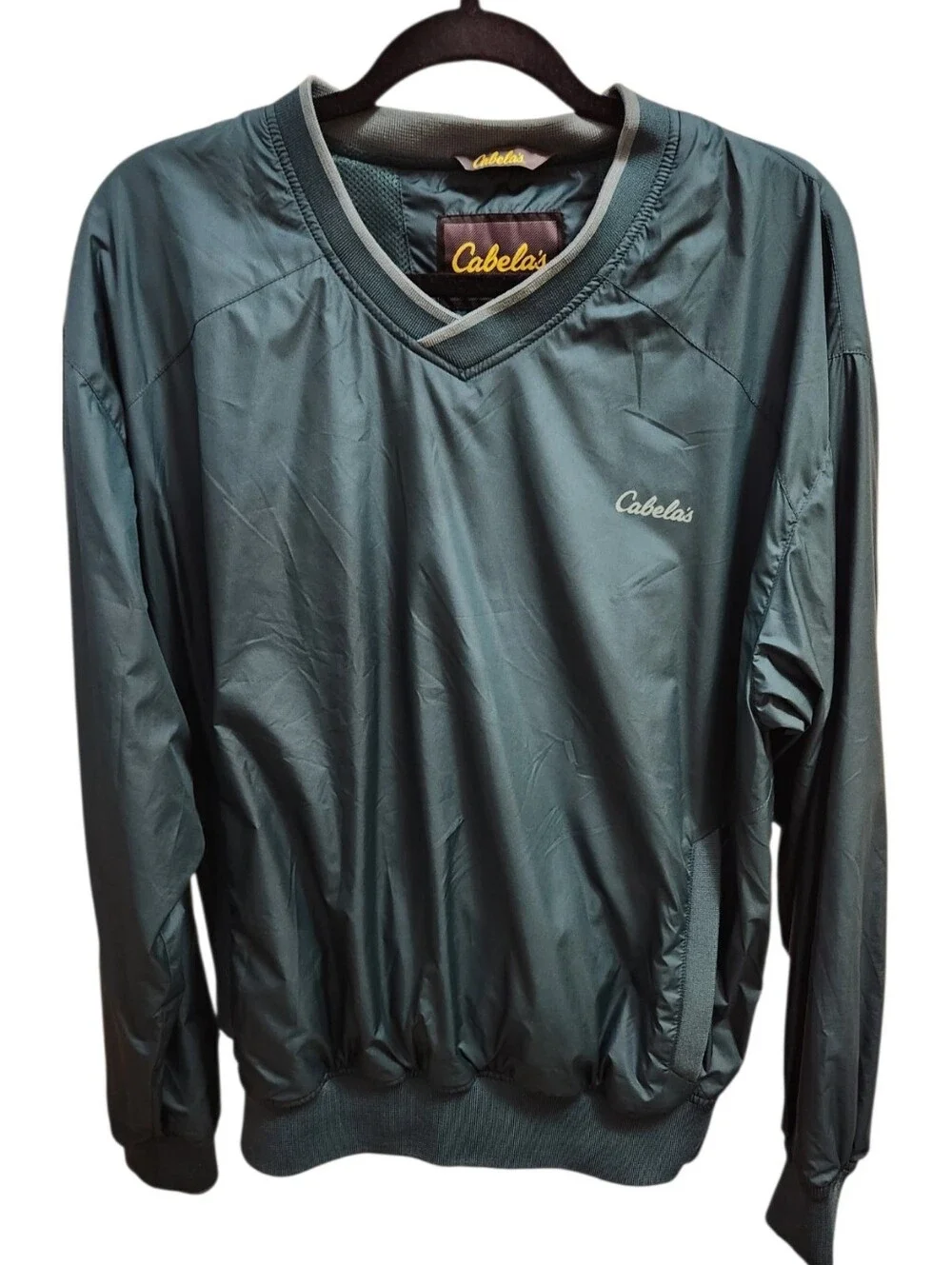 Cabela's Y2K Men's Green Windbreaker Pullover Jacket Size: Medium